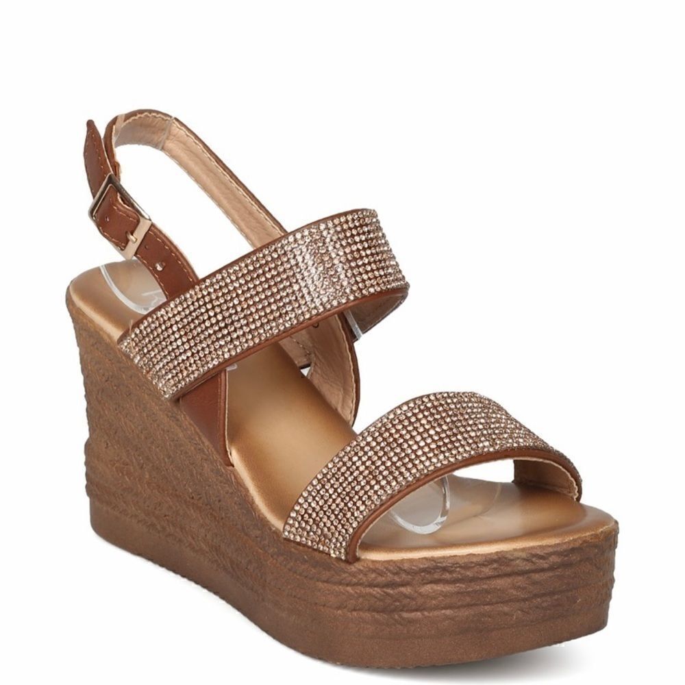💥Refresh Rhinestone Embellished Wedge Sandals - Picture 4 of 12